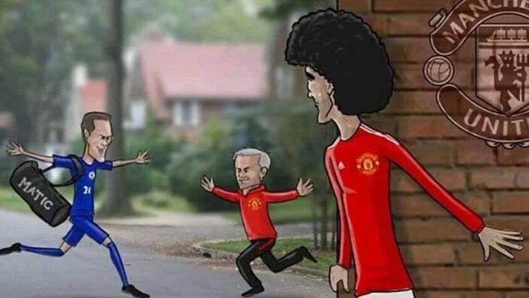 Gelandang anyar Manchester United, Nemanja Matic.